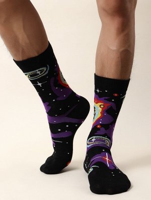 Мужские носки с рисунком планеты