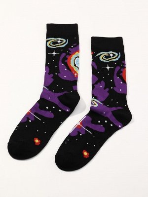 Мужские носки с рисунком планеты
