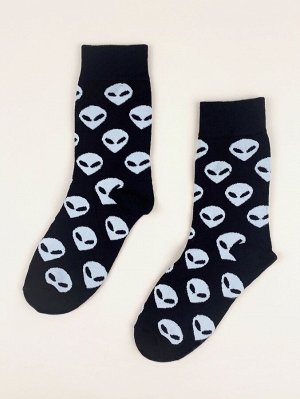 Мужские носки с рисунком "инопланетянин"