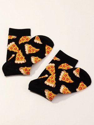 Мужские носки с узором пиццы