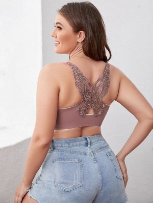 Plus size Бралетт с бабочкой