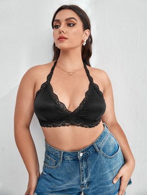 Plus size 2шт Комплект бюстгальтеров с леопардовым принтом с кружевной отделкой