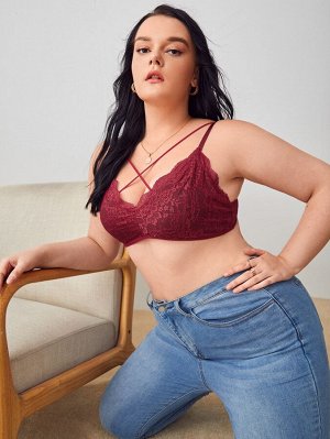 Plus size Бралетт кружевной