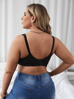 Plus size Бралетт с кружевной отделкой