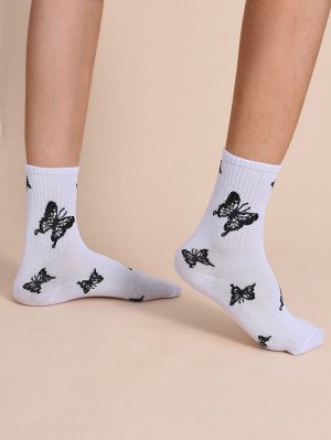 5 пар Мужские носки с рисунком бабочки