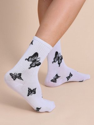 5 пар Мужские носки с рисунком бабочки