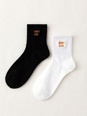 2 пары мужские носки с вышивкой букв