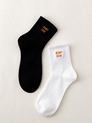 2 пары мужские носки с вышивкой букв
