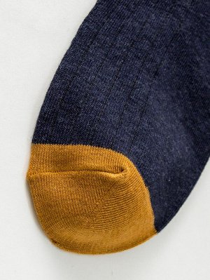 5 пар Мужские контрастные носки до середины голени