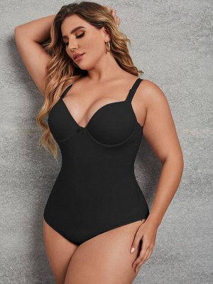 Корректирующее боди на косточках Plus size