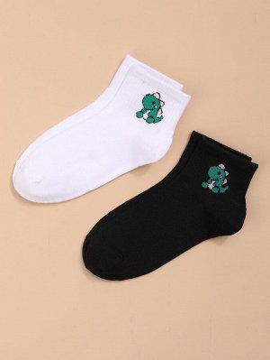 2 пары Мужские носки до щиколотки с мультипликационным узором