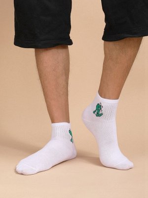 2 пары Мужские носки до щиколотки с мультипликационным узором
