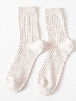 6 пар Мужские однотонные носки до середины голени
