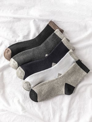 5 пар Контрастные мужские носки