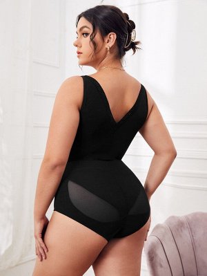 Боди Plus size с кружевной отделкой