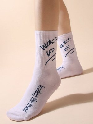 2 пары Мужские носки с текстовым рисунком