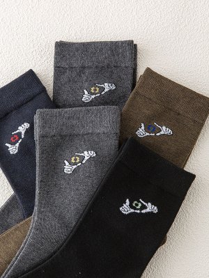 5 пар мужские носки с ручным рисунком
