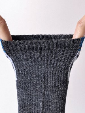 SheIn 5 пар Мужские носки до середины голени с текстовым принтом