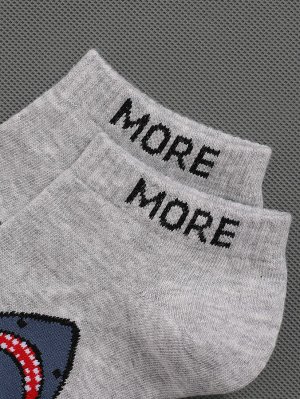 3 пары Мужские носки с текстовым принтом