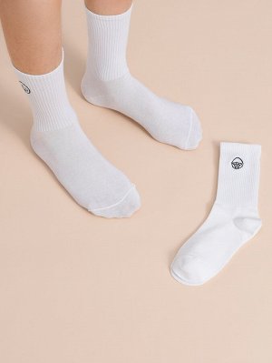 2 пары Мужские матросские носки с вышивкой