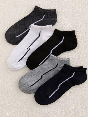 SheIn 5 пар Мужские простые носки