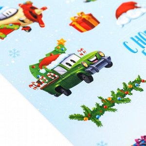 Бумажные наклейки «Новогодние тачки», 11 x 18 см