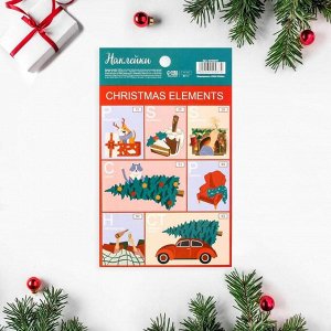 Арт Узор Бумажные наклейки Christmas elements, 11 x 18 см
