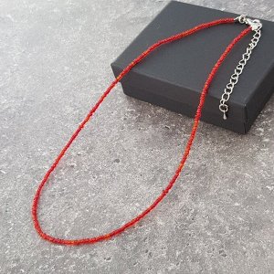 Чокер  из бисера, цвет: красный