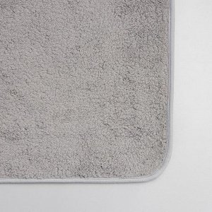 Коврик Доляна «Нина», 50x80 см, цвет тёмно-серый