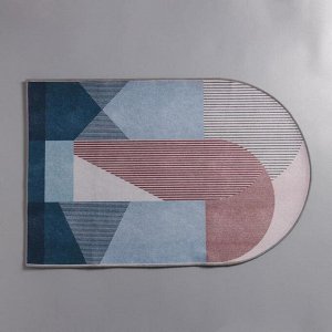 Коврик Доляна «Лира», 50x80 см, цвет серо-синий