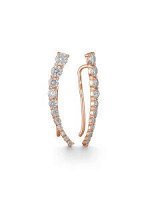Серьги из серебра с фианитом.