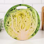 Доска разделочная круглая кухонная &quot;Капуста в разрезе&quot;, 26,5 см