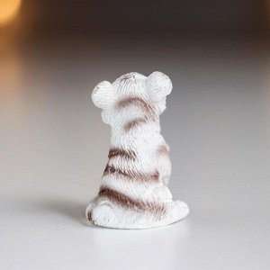 Сувенир полистоун "Белый тигрёнок" МИКС 2х1,8х1,8 см