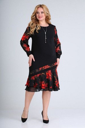 Платье / Moda Versal П2211 черный_красный