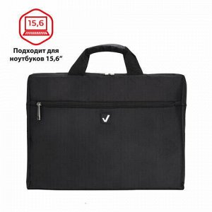 Сумка деловая BRAUBERG с отделением для ноутбука 15,6", "Tempo", карман, черная, 40х30х4 см, 240453