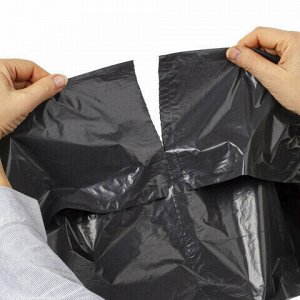 Мешки для мусора 200 л, черные, в пачке 5 шт., особо прочные, ПВД 50 мкм, 90х130 см, LAIMA, 601393