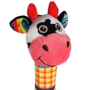 RS-COW2 Текстильная игрушка погремушка пищалка корова с прорез. Умка в кор.250шт