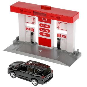 OILSTA-22PLLEX-RD Игрушка пластик свет-звук АВТОЗАПРАВОЧНАЯ СТАНЦИЯ 21 см,  lexus lx, кор. Технопарк в кор.2*24шт