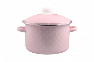 Кастрюля 4,0л Горох розовый