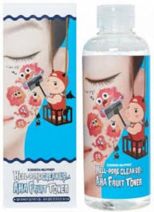 Elizavecca Тонер-пилинг с фруктовыми кислотами Hell-Pore Clean Up AHA Fruit Toner, 200мл