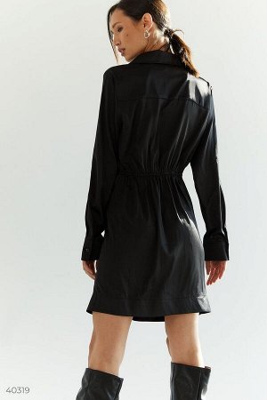 Черное шелковое платье