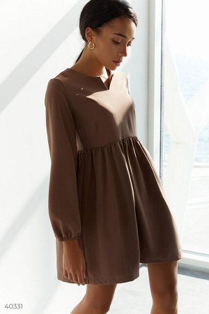 Gepur Свободное платье мини цвета мокко