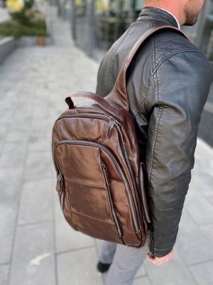Рюкзак мужской коричневый