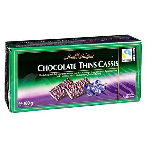 Конфеты MAITRE TRUFFOUT CHOCOLATE THINS CASSIS 200 г