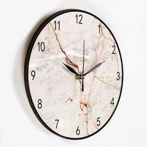 Часы настенные "Камень", плавный ход, d=23.5 см