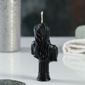 Фигурная свеча "Античный бюст девушки" черная, 10см