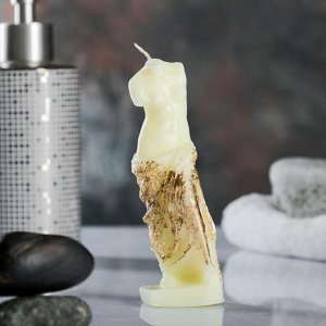 Фигурная свеча "Венера №2" молочная с поталью 12см