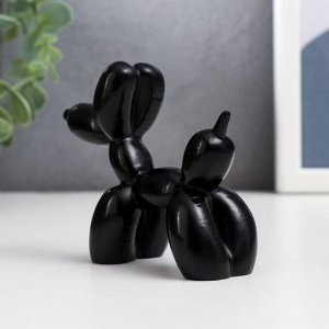 Сувенир полистоун "Воздушный шарик - собачка" чёрный 8х10х4 см