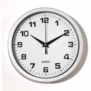 Часы настенные, серия: Классика, "Эми", плавный ход, d=19 см, серые микс