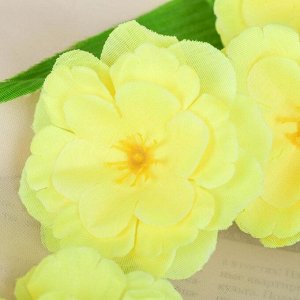 Цветы искусственные «Веточка сакуры», h=70 см, жёлтые
